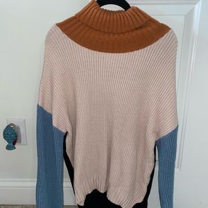 Lizard Thicket Multicolor Turtleneck Sweater ; Size M/L